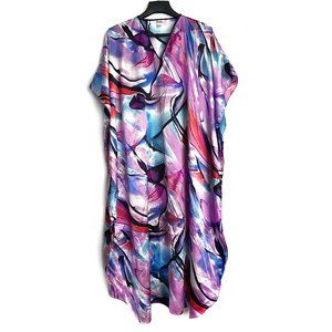 Women's tunic, multicolor satin, one size fits most